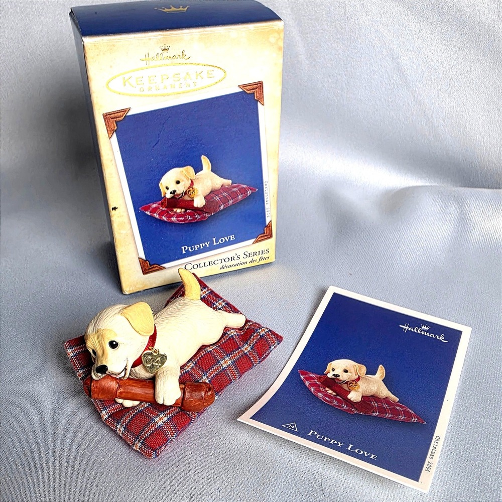 Hallmark Keepsake 2004 Puppy Love Ornament 14th Series Labrador Retriever Dog